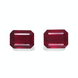 A pair of bright red 3.60 carat Burma Rubies (WC8941-29GBS)